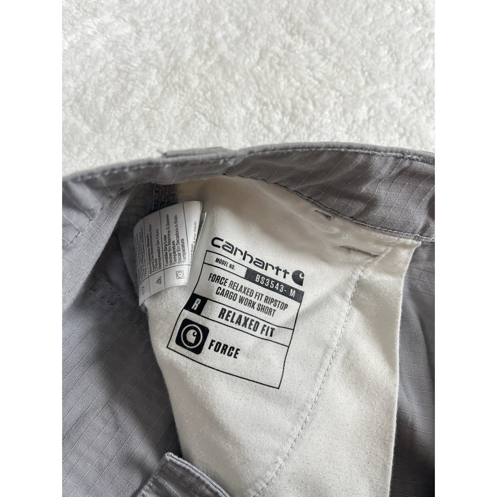 Carhartt Force 103543 Braxton Relaxed Fit Gray Cargo Shorts Ripstop Men's Sz 40 - Picture 7 of 11